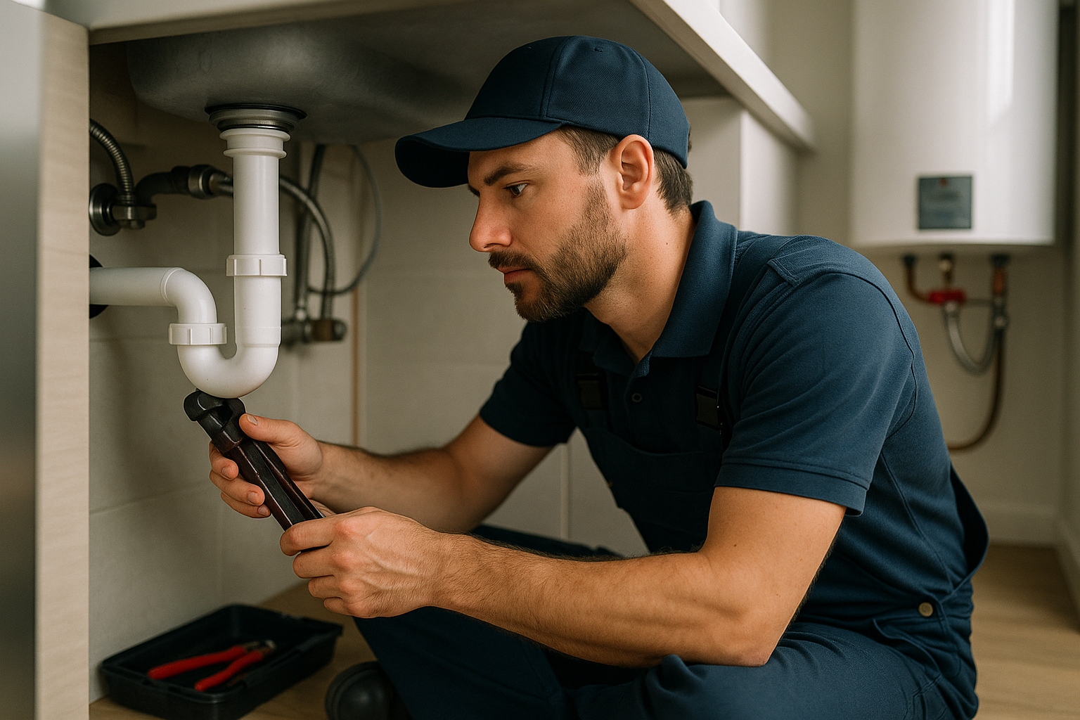 Editorial illustration depicting leander plumbing